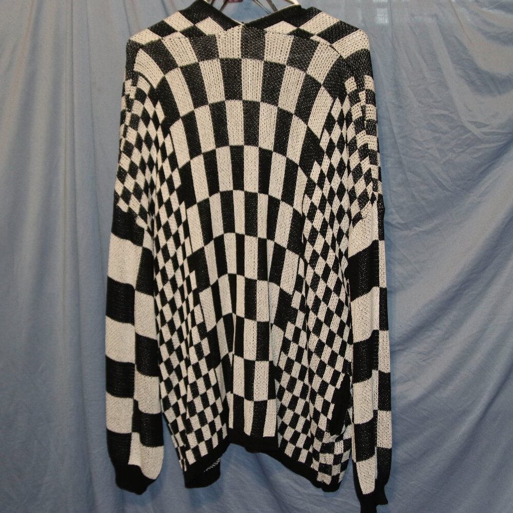 NWT 1XL Davi & Dani Checkered Cardigan 3X - Picture 4 of 4